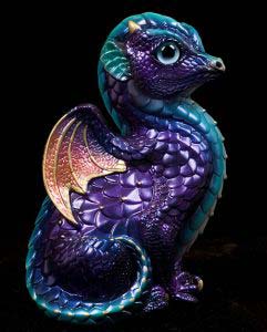 Purple Turquoise Fledgling Dragon by Windstone Editions