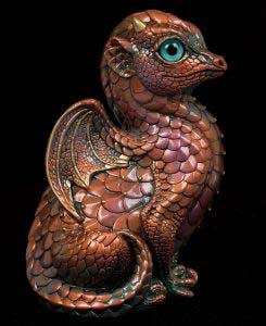 Red Copper Patina Fledgling Dragon by Windstone Editions