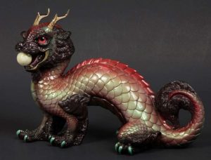 Ruby Flash Oriental Sun Dragon by Windstone Editions