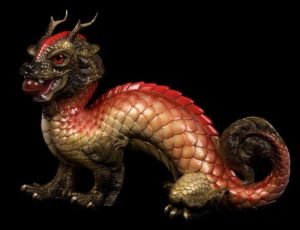 Scarlet Gold Oriental Sun Dragon by Windstone Editions