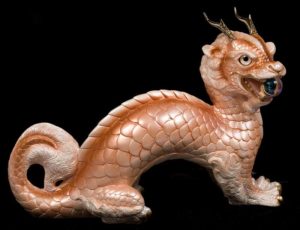 Shell Pink Oriental Moon Dragon by Windstone Editions