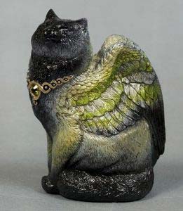 Silver Forest Small Bird-Winged Flap Cat by Windstone Editions