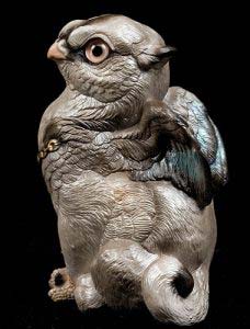 Silver Pearl Sitting Griffin Chick by Windstone Editions