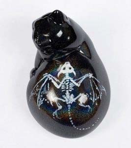 Skeleton Lady Pebble Cat by Windstone Editions