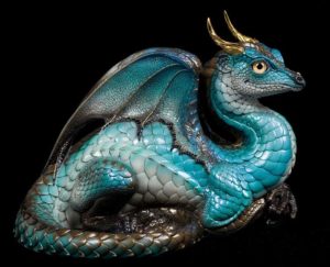 Sky Bronze Lap Dragon by Windstone Editions