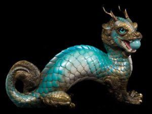 Sky Bronze Oriental Moon Dragon by Windstone Editions