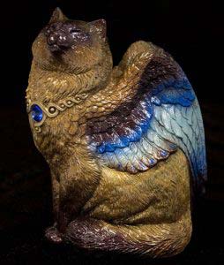 Sky Copper Small Bird-Winged Flap Cat by Windstone Editions