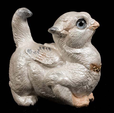 Snow Crouching Griffin Chick #2 by Windstone Editions