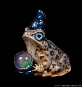 Snow Leopart Frog Wizard by Windstone Editions