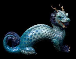 Snow Lion Oriental Moon Dragon by Windstone Editions