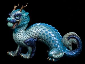 Snow Lion Oriental Sun Dragon by Windstone Editions