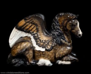 Sooty Buckskin Mother Pegasus by Windstone Editions