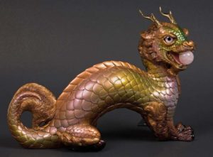 Spring Copper Oriental Moon Dragon by Windstone Editions
