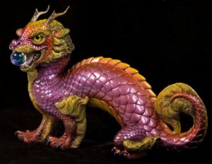 Spring Plum Oriental Sun Dragon by Windstone Editions