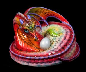 Tie Dye Mother Coiled Dragon by Windstone Editions