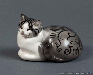 Tribal Lady Pebble Cat by Windstone Editions