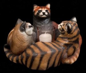 Trio-of-Cats Candle Lamp #4 by Windstone Editions