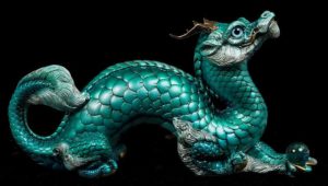 Turquoise Oriental Dragon by Windstone Editions