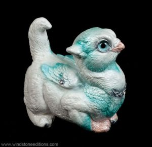 Winter Crouching Griffin Chick by Windstone Editions