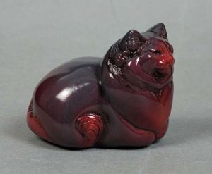 Mahogany Fat Pebble Cat by Windstone Editions
