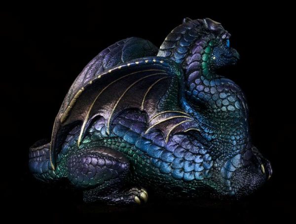 Windstone Editions collectible dragon figurine - Female Hearth Dragon - Peacock