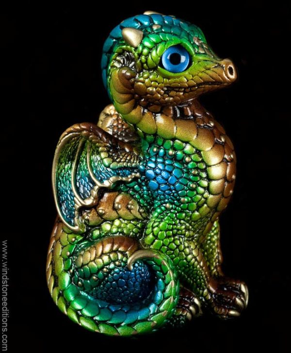 Windstone Editions collectible dragon figurine - Baby Dragon - Prismatic Spring