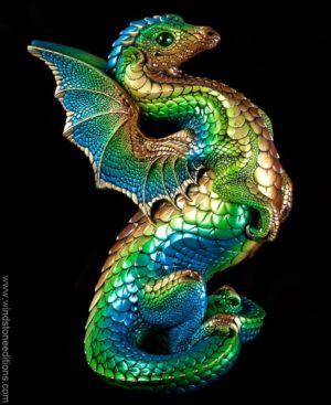 Windstone Editions collectible dragon figurine - Rising Spectral Dragon - Prismatic Spring