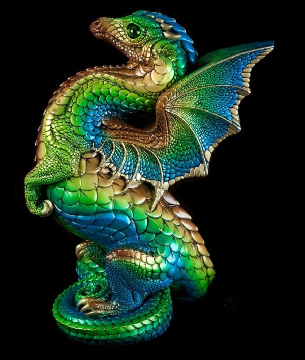 Windstone Editions collectible dragon figurine - Rising Spectral Dragon - Prismatic Spring