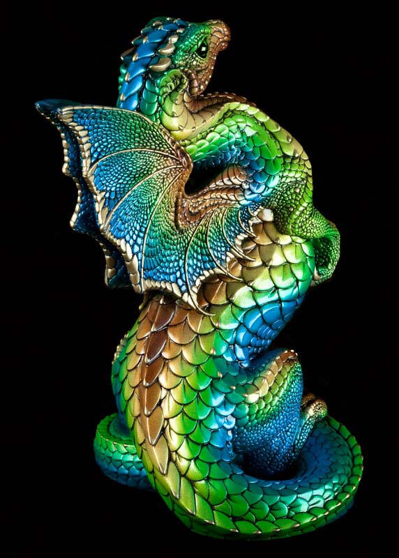 Windstone Editions collectable dragon sculpture - Rising Spectral Dragon - Prismatic Spring