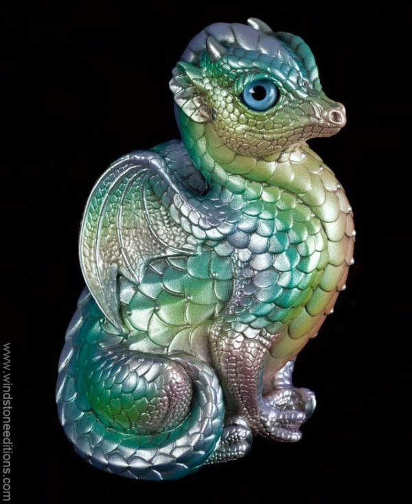 Windstone Editions collectible dragon figurine - Fledgling Dragon - Pastel Rainbow