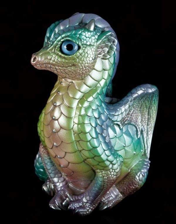 Windstone Editions collectable dragon sculpture - Fledgling Dragon - Pastel Rainbow