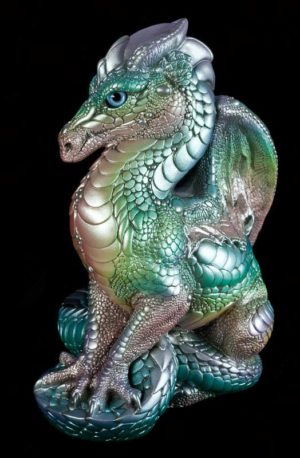 Windstone Editions collectable dragon sculpture - Male Dragon - Pastel Rainbow