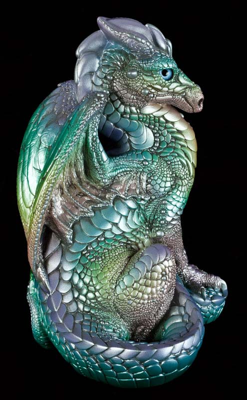 Windstone Editions collectable dragon sculpture - Male Dragon - Pastel Rainbow