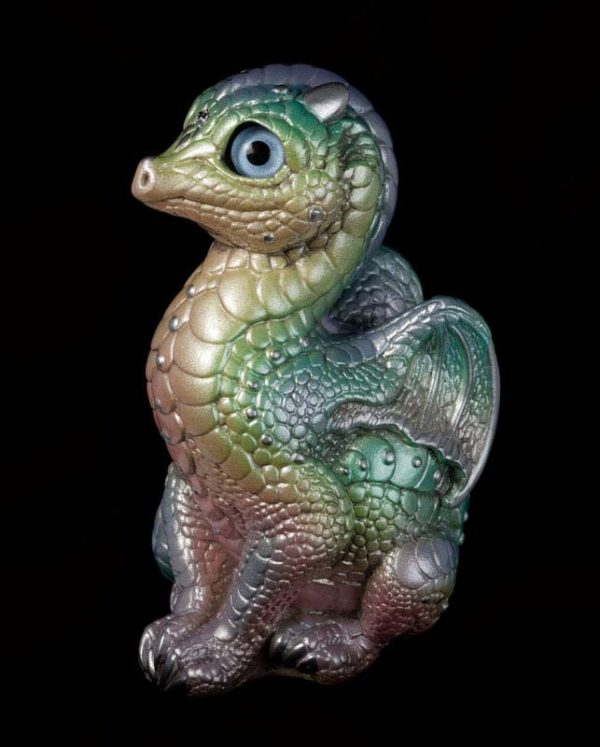Windstone Editions collectable dragon sculpture - Baby Dragon - Pastel Rainbow