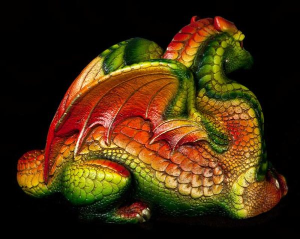 Windstone Editions collectible dragon figurine - Female Hearth Dragon - Citrus