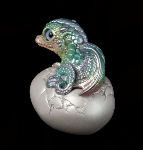 Windstone Editions collectable dragon sculpture - Hatching Dragon (version 2) - Pastel Rainbow