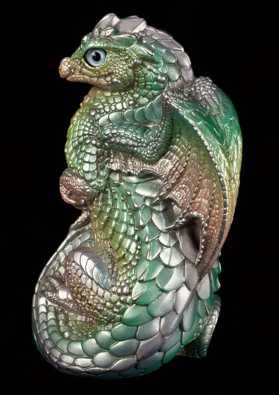 Windstone Editions collectable dragon sculpture - Young Dragon - Pastel Rainbow