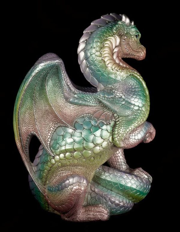 Windstone Editions collectable dragon sculpture - Secret Keeper - Pastel Rainbow