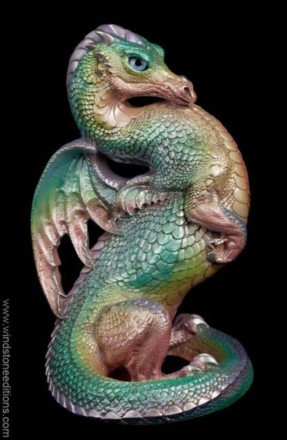 Windstone Editions collectible dragon figurine - Emperor Dragon - Pastel Rainbow