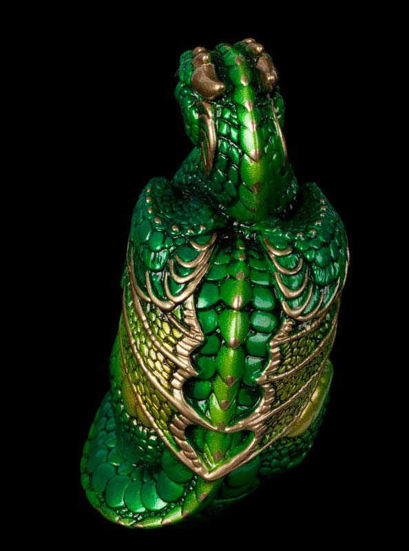Windstone Editions collectible dragon figurine - Mini Keeper Dragon - Emerald