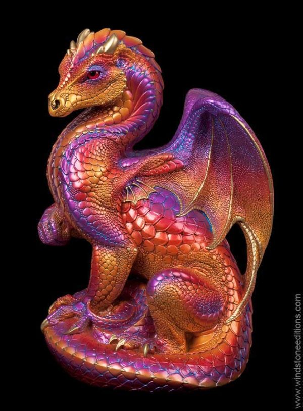 Windstone Editions collectible dragon figurine - Secret Keeper - Violet Flame