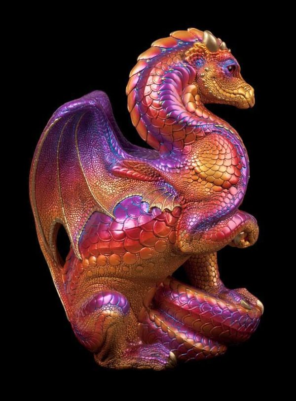 Windstone Editions collectible dragon figurine - Secret Keeper - Violet Flame