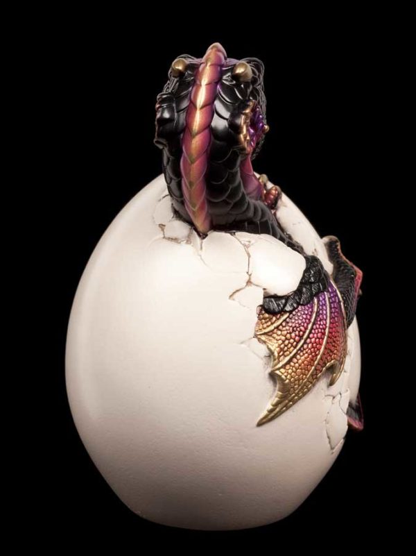 Windstone Editions collectable dragon sculpture - Hatching Emperor Dragon - Black Gold