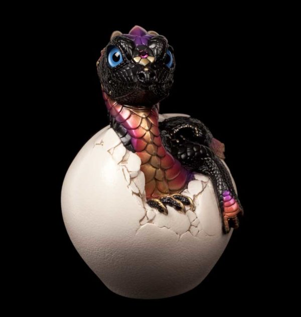 Windstone Editions collectable dragon sculpture - Hatching Empress Dragon - Black Gold