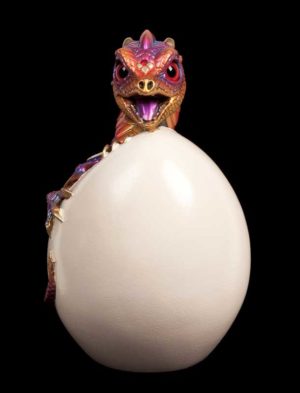 Windstone Editions collectable dragon sculpture - Hatching Emperor Dragon - Violet Flame