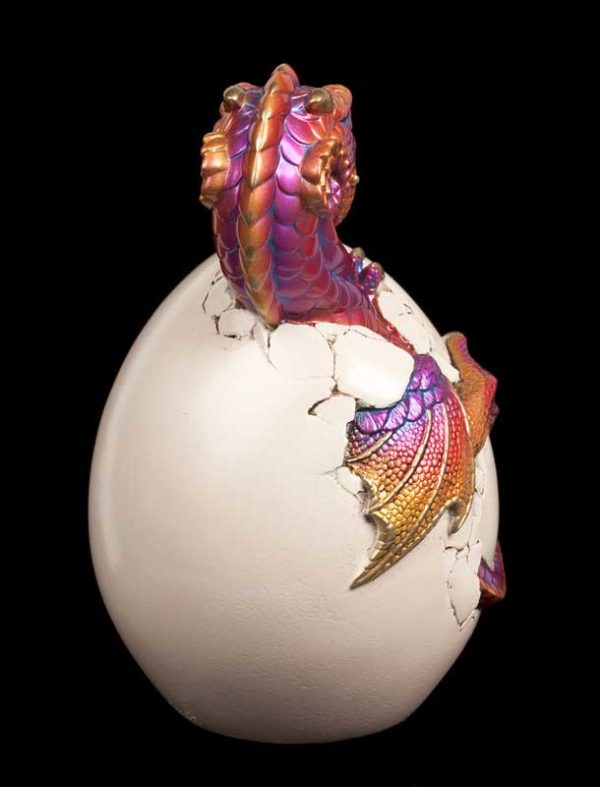 Windstone Editions collectable dragon sculpture - Hatching Emperor Dragon - Violet Flame