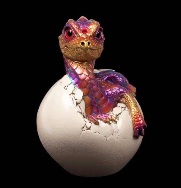 Windstone Editions collectable dragon sculpture - Hatching Empress Dragon - Violet Flame