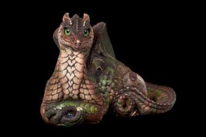 Windstone Editions collectable dragon sculpture - Female Hearth Dragon - Woodland