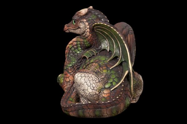 Windstone Editions collectible dragon figurine - Female Hearth Dragon - Woodland