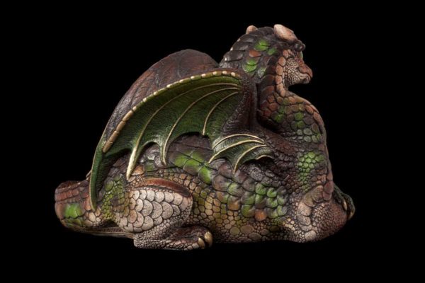 Windstone Editions collectable dragon sculpture - Female Hearth Dragon - Woodland
